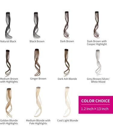 REECHO Wavy Curly Clip-in Air Bangs - Warm Brown 12 Inch (2 PCS Set) - Face-Framing Highlights for Women - Buy Online on GoSupps.com