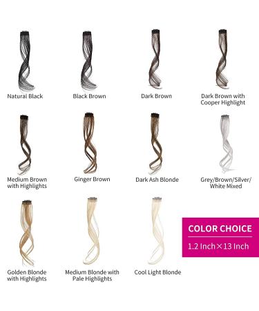 REECHO Long Wavy Curly Clip-In Bangs Set - Golden Blonde with Highlights - Buy Online on GoSupps.com