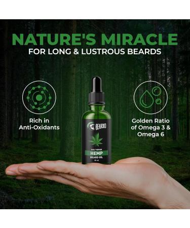 Be.ardo Beard Oil for Men 30 ml | Daily Repair Hemp Beard Oil for Healthy Beard | Non-Sticky Light Hemp Seed Oil for Shiny Nourished Beards | Promotes Beard Growth - Buy Online on GoSupps.com
