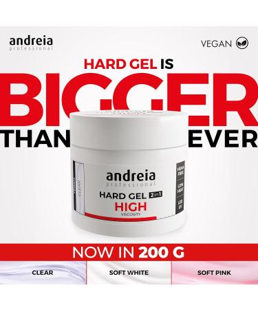  Andreia Andreia Nail Builder Gel - Professional UV & LED Biphasic Gel for Strengthening Nails or Extensions - High Viscosity Formula - Soft Pink Color 200g - Buy Online on GoSupps.com
