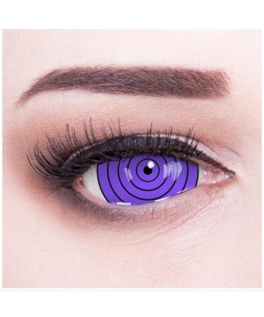 Colored 'Violet Rinnegan' 22 mm Sclera Contact lenses from 'Evil Lens' to Fasching Carnival Halloween 1 pair of violet crazy fun contact lenses with container in top quality without strength