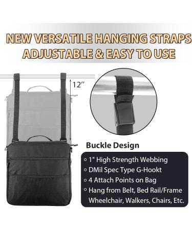 Urine Drainage Bag Holder with Catheter Cover & Adjustable Strap Travel Medical Supplies for Urostomy Users - Black - Buy Online on GoSupps.com