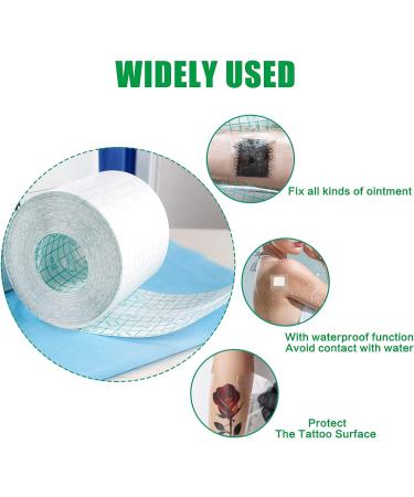 Waterproof PU Transparent Elastic Tape for First Aid & Surgical Dressing - 2 Rolls (5cmx10m) - Self-Adhesive & Transdermal - Buy Online on GoSupps.com