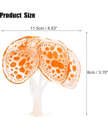 VOCOSTE Silicone Glowing Aquarium Coral with Suction Cup - Vibrant Orange Simulation for Aquatic Decor | International Shipping Available - Buy Online on GoSupps.com