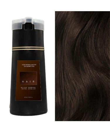 Plant formula does not damage the hair lazy no bleaching dye/hair agent hair dye shampoo instant hair dye shampoo (with hair dye comb) Instant Dye Shampoo for Men & Women (Dark Brown)