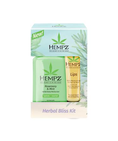 Hempz Herbal Bliss Kit Mini Lotion and Lip Balm Kit Travel Essentials
