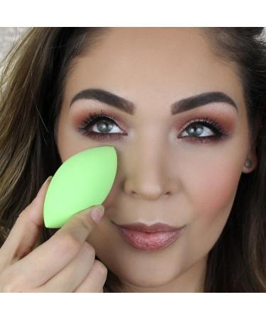 Beauty Junkees Makeup Sponge Blender Set - 4PC Green Oval Foundation & Contour Applicators Latex Free Wet & Dry Makeup Sponges - Buy Online on GoSupps.com