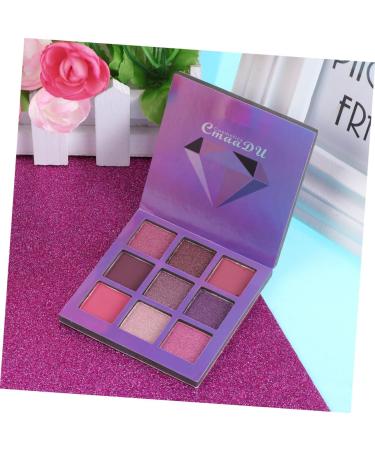 Mipcase Makeup Plattete 9 Glitter Eye Shadow Shimmer Eyeshadow Makeup Palette Eyeshadow Palette Bright Light Sequins Micowave 1 count (Pack of 1) Purple - Buy Online on GoSupps.com