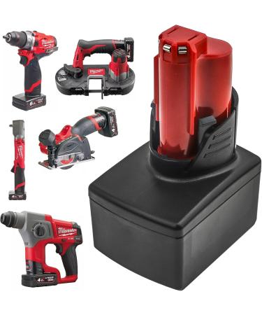 JRINK Replacement Battery for Milwaukee 48-11-2411 48-11-2420 M12 CIW12-202C | International Shipping Available - Buy Online on GoSupps.com