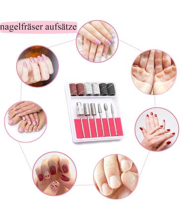 Luckaide Nail Miller Grinding Sleeves - 300 Piece Set with 6 Attachments | 80/120 Grit for Perfect Manicure & Pedicure | Premium Nail Care Tools in White Black & Red - Buy Online on GoSupps.com