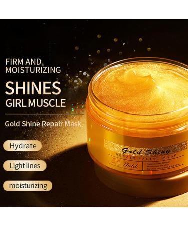 Gold mask 120 g antiaging gold mask mask with leaveon applicator pore deep cleansing reduces fine lines and firms the skin facial mask - Buy Online on GoSupps.com