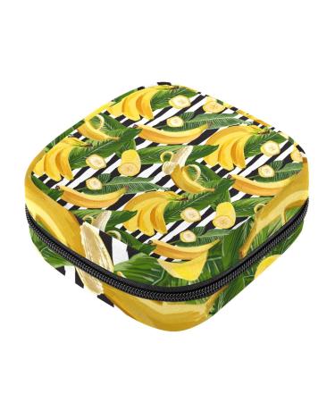 Banana-palm leaf strip women's napkin storage bag portable menstrual cup bag with zipper for teenagers girls women women color 9