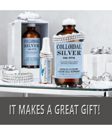 Colloidal Silver Liquid | 500 ppm Extra Strength (32 oz) with Spray Bottle | Immune Support Supplement | Stem Cell Support | Wound Care & Superior Healing 32 Ounce (Pack of 1) - Buy Online on GoSupps.com