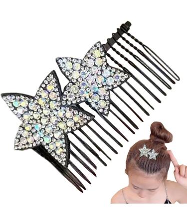 Hair Comb Clips - Shape Hair Finishing Fixer Comb | ABS Upside-Down Comb Hairpin Pentagram Hairpin Hair Finishing Fixer Comb Bridal Hair Pins Hair Accessories For Girls Women - Buy Online on GoSupps.com