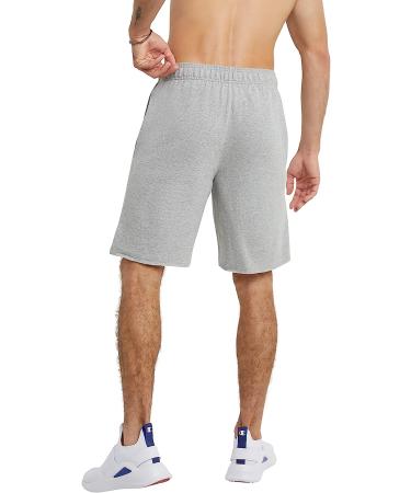Champion Men's Powerblend Fleece Long Athletic Shorts - Oxford Gray - Buy Online on GoSupps.com