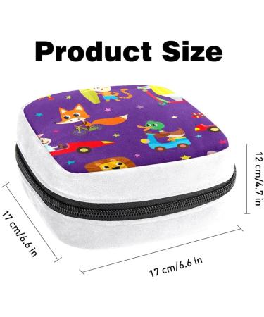 Abstract Colorful Animals Sanitary Napkin & Tampon Storage Bag - Period & Makeup Pouch Color69 - Buy Online on GoSupps.com