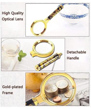 Magnifiers Portable Magnifying Glass Elderly Children Read Professional Hand Free Jewelry Identification 10Times Handheld Magnifier Comfortable Anniversary - Buy Online on GoSupps.com
