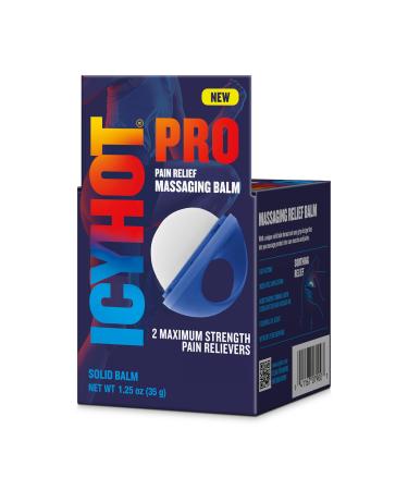 Icy Hot PRO Pain Relief Massaging Balm with Easy-Grip Applicator for Muscles & Joints Fast-Acting Moisturizing Formula with Maximum-Strength Menthol & Camphor 1.25 Oz. Medication