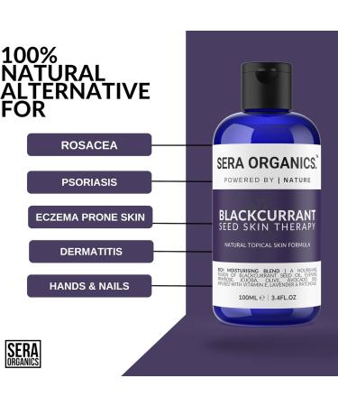 Blackcurrant Seed Oil Blend For Eczema & Psoriasis Relief Moisturising Treatment Nourishes Skin - Sensitive Skin (100ml) By Sera Organics - Buy Online on GoSupps.com