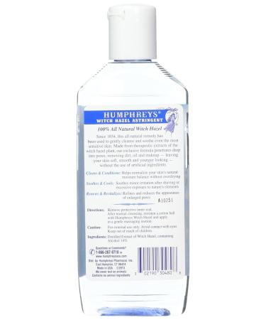Humphreys Witch Hazel Astringent 8 oz - Natural Skin Toner and Acne Treatment - Buy Online on GoSupps.com