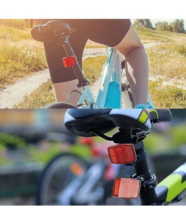 6 Pcs Bike Reflectors Front Rear Kit - Mountain Bike Safety Warning Accessories for Night Cycling - Orange Handlebar Seatpost Reflectors - Buy Online on GoSupps.com
