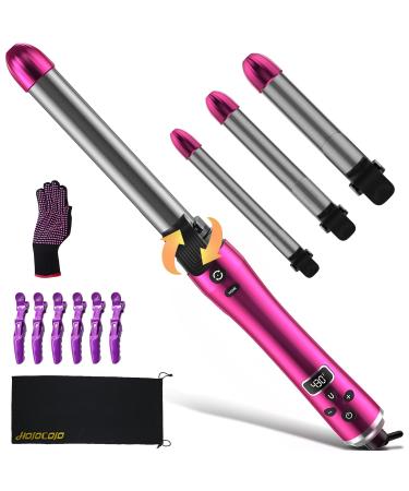 (2023 Upgrade)3 in 1 Ionic Self Curling Iron, 3 Size Blend Ceramic Curling Iron Barrels, 12 Temperature Adjustble for Different Hair Types, Automatic Hair Curler with LCD Display, Fast Heat SW01-NEW