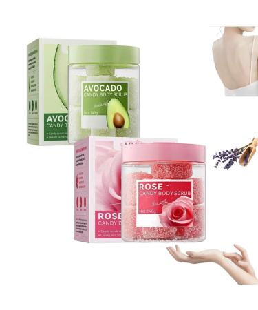 Veenourish Glow Sugar Scrub, Veenourish Scrub, Veenourish Glow Sugar Scrub for Underarm, Deep Cleansing, Whole Body Moisturizing Skin Rejuvenation Scrub for Body (Pink+Avocado)