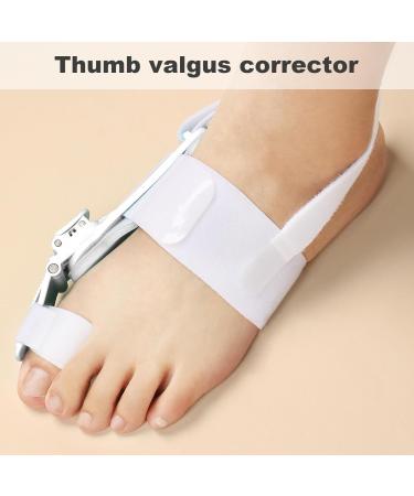 Bunion Corrector Toe Straightener Set | Adjustable Splints for Men & Women | Pain Relief with Silicone Pad | White - Buy Online on GoSupps.com