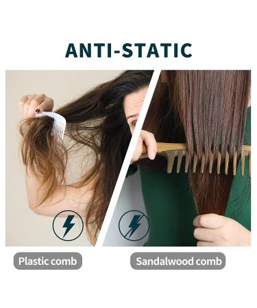 BESTOOL Wide Tooth Sandalwood Comb - Extra Large Detangler for Curly Long Thick Hair - Buy Online on GoSupps.com