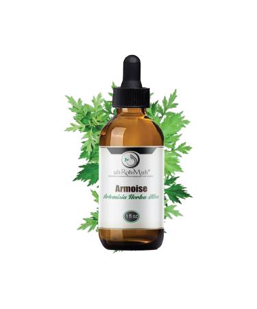 Armoise Essential Oil Pure Steam Distilled Mugwort Oil from Artemisia Herba Aromatherapy Oil for Massage Natural Middle Note with Camphoraceous Sweet Aroma - Morocco - 1 Fl Oz Sweet scent with strong aroma 1 Fl Oz (Pa