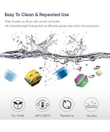 5 Piece Silicone Wax Container Set with Honeybee Jar, Mat Pad, and Carving Tool - Kitchen Storage Solution for Oil and Wax - Buy Online on GoSupps.com