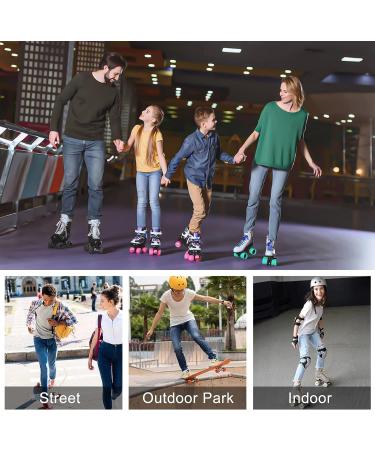 Nezylaf 8 Pack 32x58mm Cyan Quad Roller Skate Wheels with Bearings - Outdoor/Indoor Skating Replacement Kit w/ 2 Toe Stoppers - Buy Online on GoSupps.com