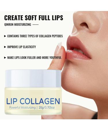 Lip Collagen Peptides Mask Overnight Lip Sleeping Mask Lips Booster Plumping Balm Moisturizer for Dry Cracked Shrunken and Aged Lips Plumping Smoothing Lips - Buy Online on GoSupps.com