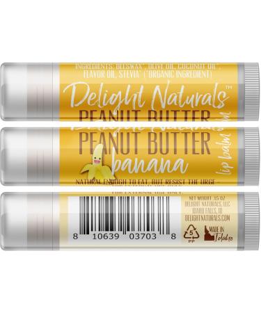 Buy Peanut Butter Banana Lip Balm - Set of Three | Nourishing & Natural Moisture for Lips - Buy Online on GoSupps.com