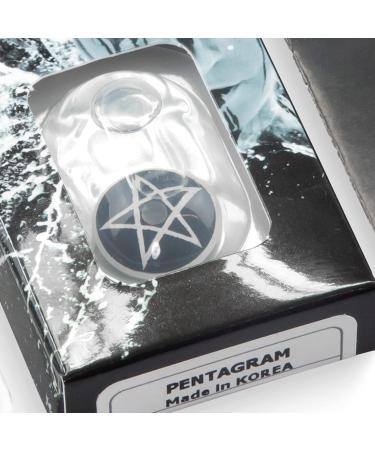 Funnylens Colored Black Crazy Fun Pentagram Year Contact Lenses - Top Quality for Halloween & Carnival | Free Lens Containers - Buy Online on GoSupps.com