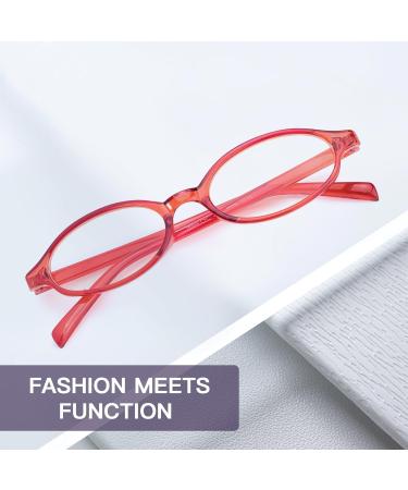 Retro Oval Fashion Glasses for Women - Y2K Style Fake Clear Blue Light Blocking Glasses | IF13140-02 | Shop Internationally - Buy Online on GoSupps.com