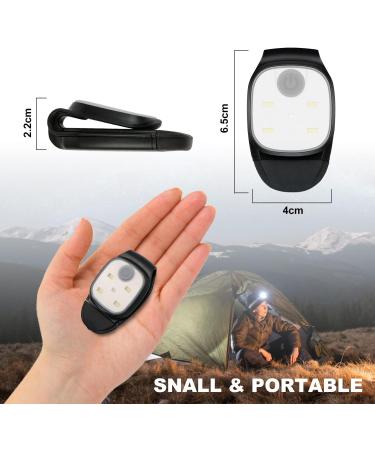 Buy Hossom LED Clip Lamp - Rechargeable Mini Headlamp Set (2-Pack) | 4 Light Modes for Jogging Fishing Camping & Hiking International Shipping Available - Buy Online on GoSupps.com