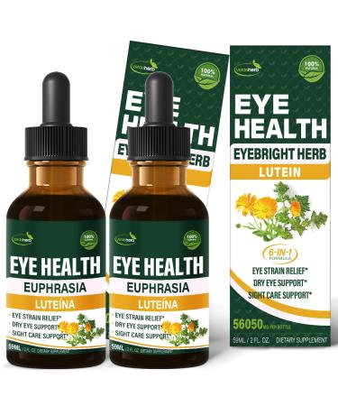 Herbal Liquid Drops Natural Eyebright Herb Extract Support Eye Strain Relief Dry Eye & Sight Care Support. 4oz-Original Original 4 Fl Oz (Pack of 1)
