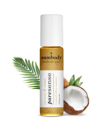 Perfume Oil for Women Puresense Coconut & Cream - (10ml) Aromatic Roll On Perfumes for Women Therapeutic Grade Oil Blend Organic Body Oil Fragrances Travel Size Women Perfume Made in USA