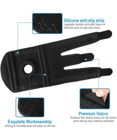 AVIDDA Neoprene Knee Brace for Men and Women - Open Patella Knee Support for Joint Pain Relief and Sports - Black, Size M-XL (18.5 to 22.5) - Buy Online on GoSupps.com