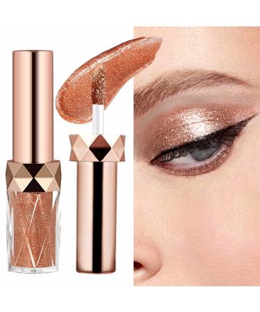 Glitzer liquid eyeshadow glitter liquid eyeshadow Diamond Glitter Eyeliner Liquid Waterproof Long-Lasting Quick Drying eyeshadow makeup for cosplay party makeup (bronze gold) - Buy Online on GoSupps.com