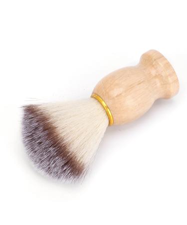 Men's shaving brush shaving brush for men soft nylon wool solid wood handle high -quality solid wood structure pleasant in the hand facial bar cleaning made of soft nylon wool care