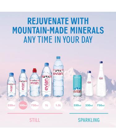  evian Evian Natural Mineral Water 24 x 500 ml - Buy Online on GoSupps.com