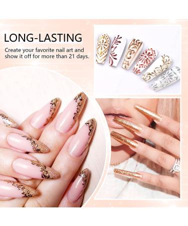 Saviland Metallic Gel Nail Polish Set - 6 Colors | Soak Off UV LED Glitter Nail Art Kit - Buy Online on GoSupps.com