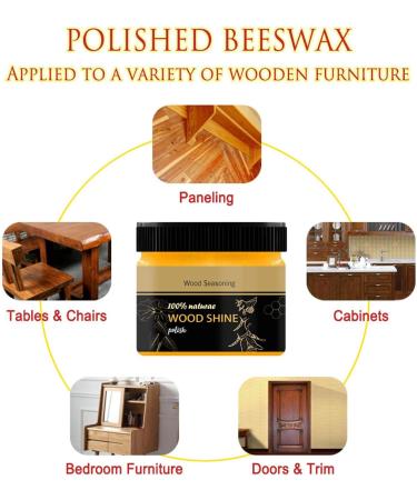 QINGLOU Wood Seasoning BeewaxTraditional Beeswax Polish for Wood and FurnitureNatural Beeswax Multipurpose Furniture Care Beeswax for Cleaning and Protecting Wooden Furniture Compatible - Buy Online on GoSupps.com