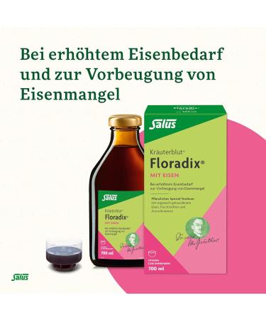 Herbal Blood Floradix with Iron 700ml - Natural Solution for Iron Deficiency Vitamin C Boost & Plant-Based Tonic - Buy Online on GoSupps.com