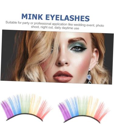 FRCOLOR 3 Pairs Shining Fake Eyelashes Halloween Eyelashes Extension Fake Lashes False Eyelashes Halloween Eyelashes Long Pink Eyelashes Colorful Halloween Eyelashes False Lashes Manual - Buy Online on GoSupps.com