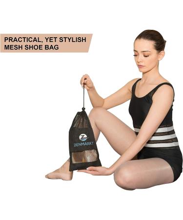 DanceJoy Women's Mesh Pointe Shoe Bag - Ideal Ballet Dance Accessory Bag in Black - Buy Online on GoSupps.com