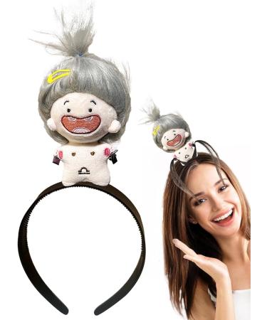 Plush Doll Hairhoops - Cartoon Plush Hairband Doll Headband | Kids Hair Ties Makeup Fashion Accessory for Girls Children Libra - Buy Online on GoSupps.com