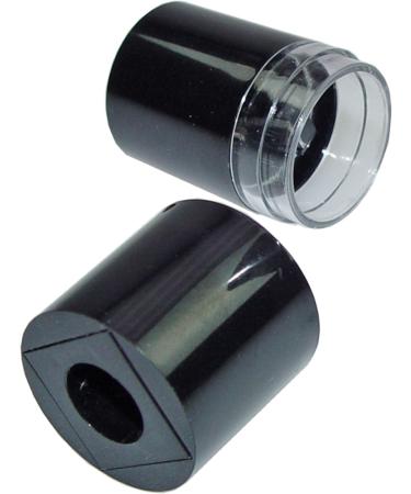 Buy Black/Clear Glass Dual Cosmetic Pencil Sharpener - Perfect for Beauty Essentials - Buy Online on GoSupps.com